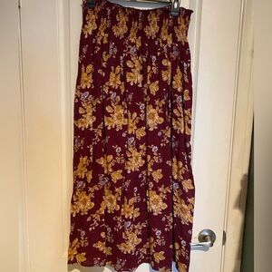 Natural life floral maxi skirt
